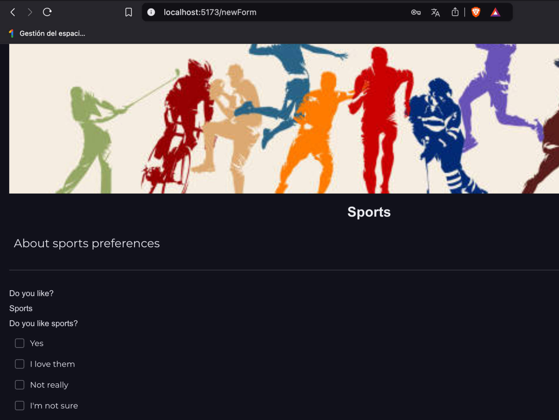 Screenshot of iTranForms template
